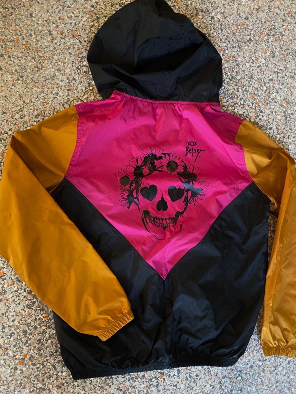 Betsey Johnson Performance Skull Windbreaker